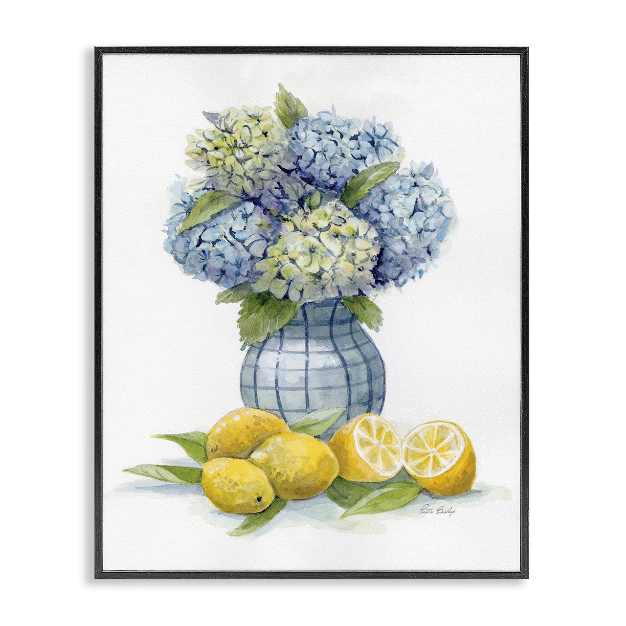 Stupell Industries Hydrangeas & Lemon Cluster Framed Giclee Design by Patti Bishop